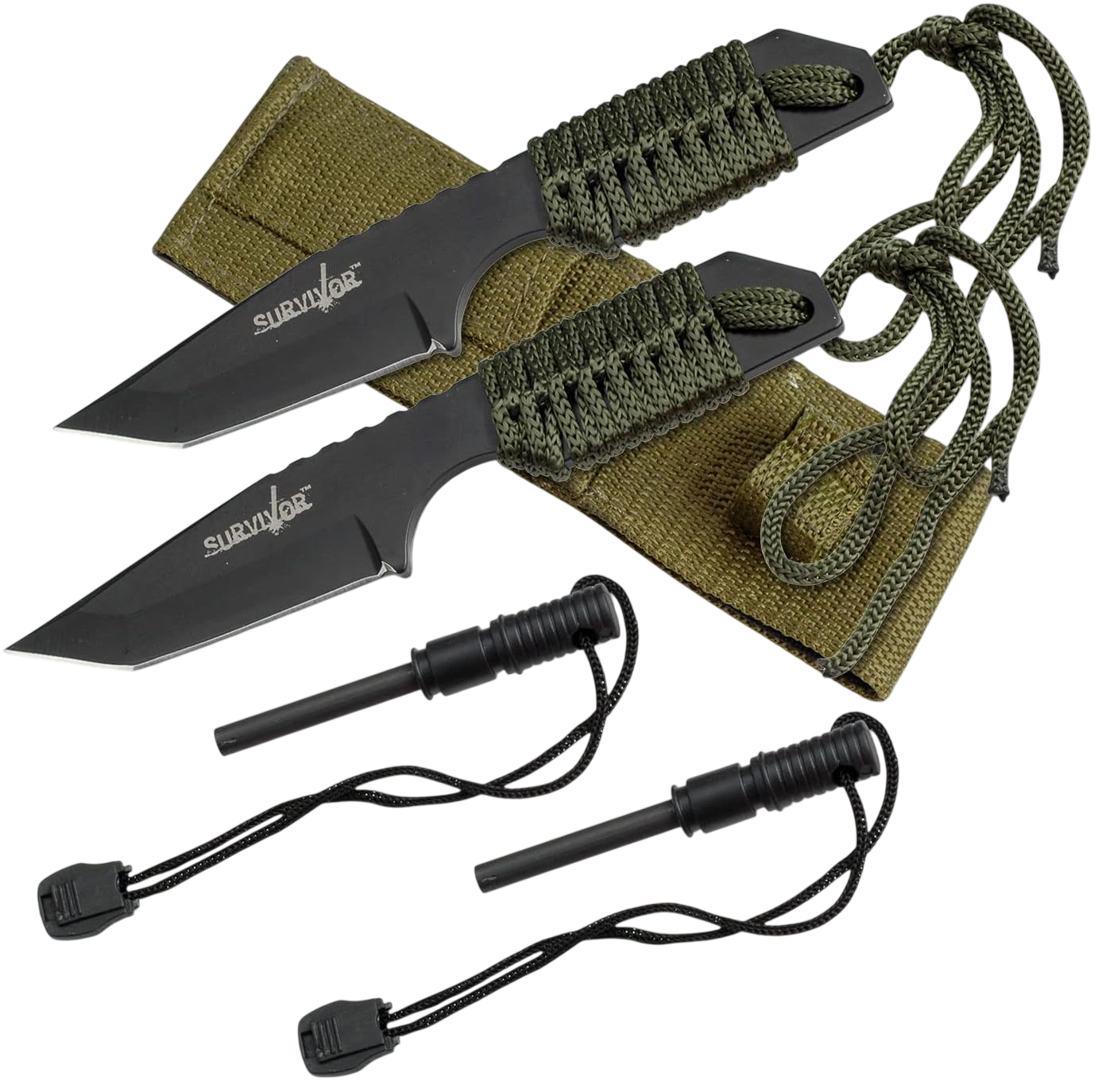 Full Tang Fixed Blade Knife Tanto Blad by Survivor Knife